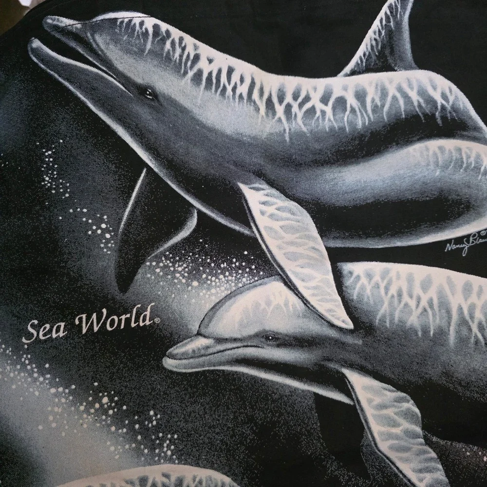 Vintage 90S Extinction Is Forever Dolphin AOP Animal Rights Nancy Blauers 94 bag